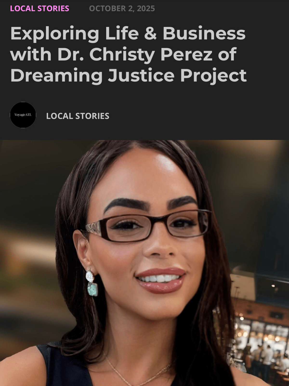 Dr. Christy Perez, founder of Dreaming Justice Project